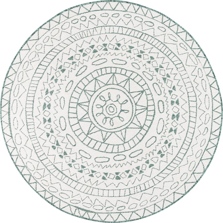 Produktbild Pergamon In- und Outdoor Teppich Beidseitig Flachgewebe Newport Mandala (200 x 200 cm)