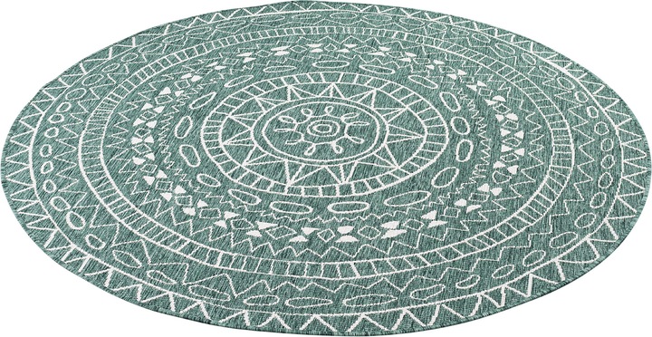 Produktbild Pergamon In- und Outdoor Teppich Beidseitig Flachgewebe Newport Mandala (200 x 200 cm)