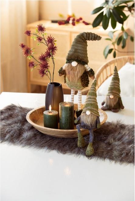 Actual product image KCB Pillar candle - Rustic - approx. 7 x 8 cm - dark green (1 pcs.)