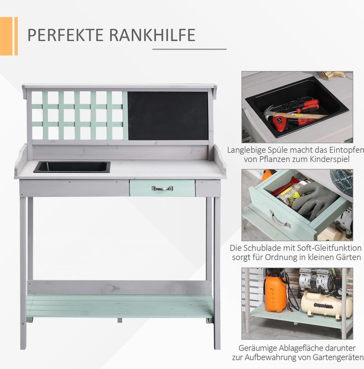 Produktbild Homcom Pflanztisch mit Schublade und Wanne