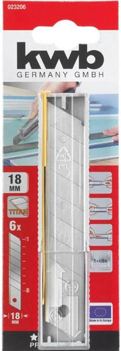 Produktbild kwb TITAN Ersatz Abbrechklingen, 18 mm 023206 6 St. (Ersatzklinge)