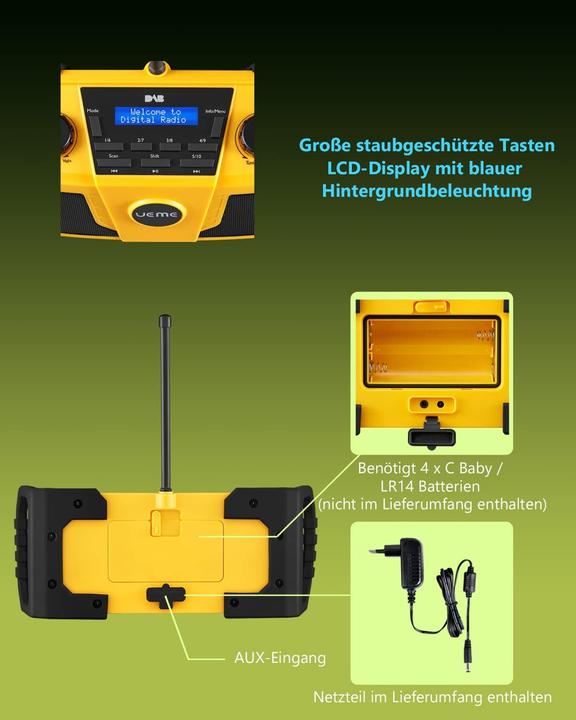 Image du produit Ueme DB-322 (jaune-noir) (DAB, DAB+ DAB)