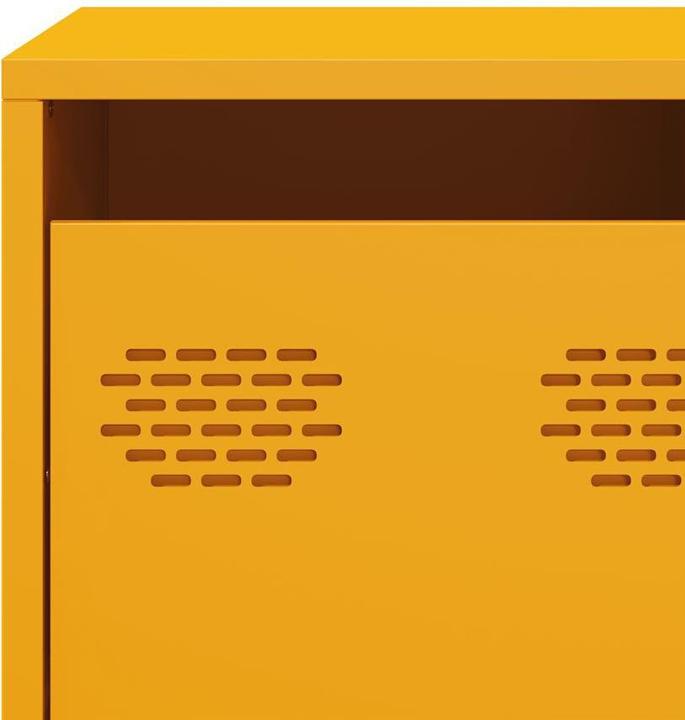 Image du produit vidaXL Armoire TV Table TV Lowboard Meuble TV jaune moutarde Acier (135 x 39 x 43.50 cm)
