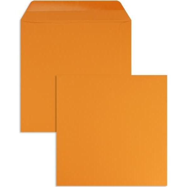 Blanke, Briefumschlag, Briefumschläge 170x170mm 120g/qm gummiert VE=100 Stück apfelsine (100 x)