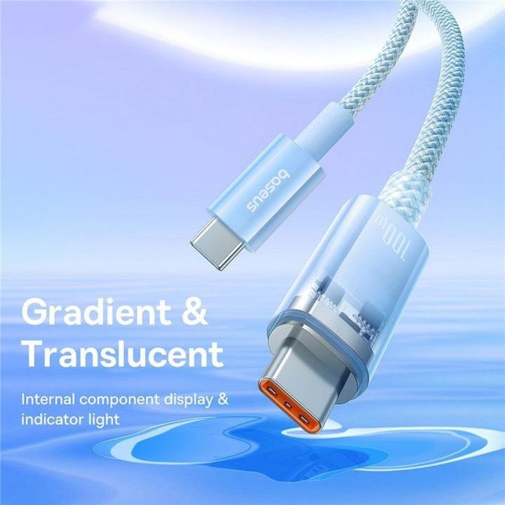 Produktbild Baseus Cable cabel Type C to Type C PD 6A 100W Explorer P10319703311-01 / CB000043 2 m blue (2 m, 100 W)