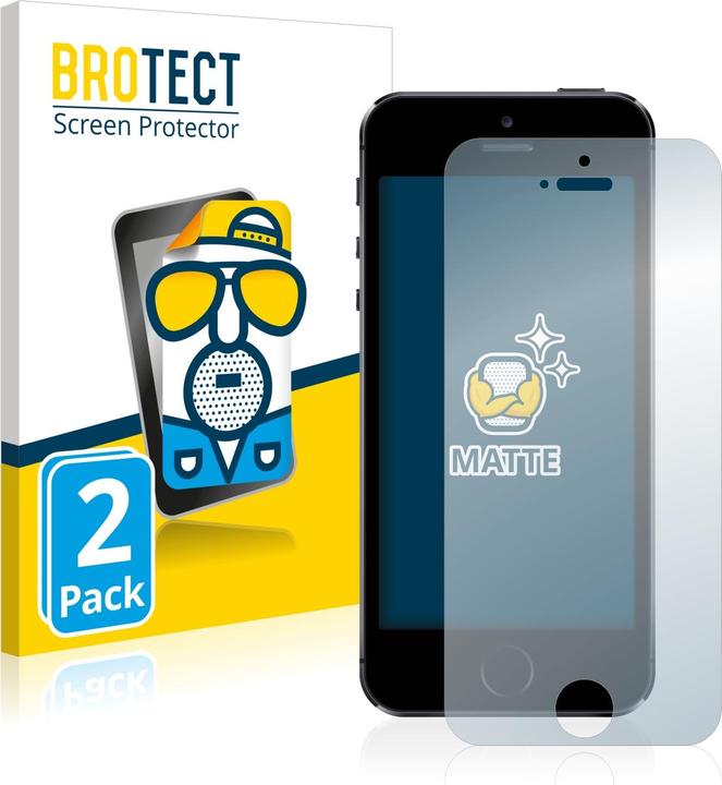 BROTECT Entspiegelungs-Schutzfolie Displayschutz Matt (2 Stück, Apple iPhone 5s)