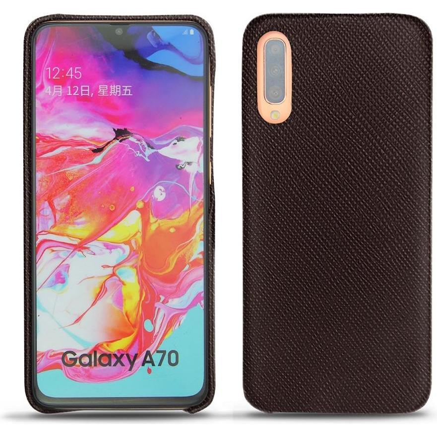 Noreve Lederschutzhülle (Samsung Galaxy A70), Smartphone Hülle, Braun