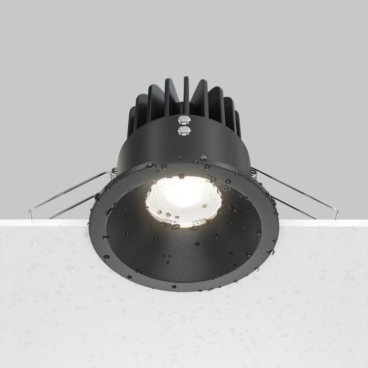 Immagine prodotto Maytoni Zoom LED downlight, luce da incasso 12W nero IP65 90Ra Ø8,5mm bianco neutro (970 lm)