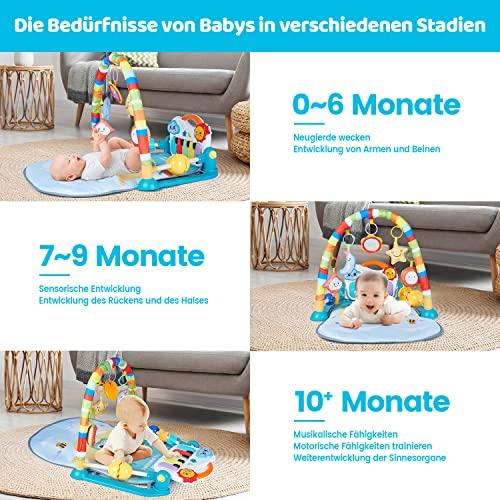 Produktbild Activity Board Baby Spielbogen, Spielmatte & Gym mit Musik & Lichtern – Pädagogisches Spielzeug für Baby &