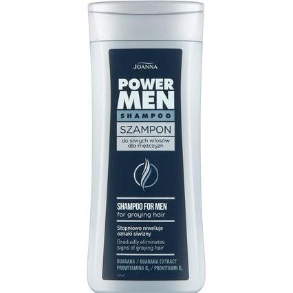 Joanna, Shampoo, Power Hair Shampoo For Men For Graying Hair (200 ml, Flüssiges Shampoo)