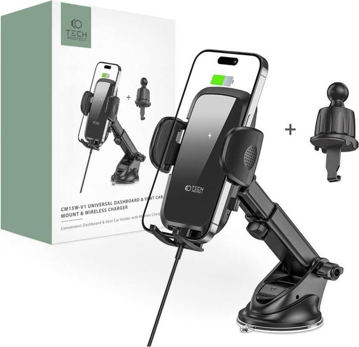 Image du produit Tech-Protect Support voiture pour appareil mobile Protect + chargeur CM15W-V1