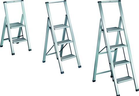 Produktbild technocraft Alu-Klappleiter SLIMSTER, 3 Stufen (Trittleiter, 99 cm)