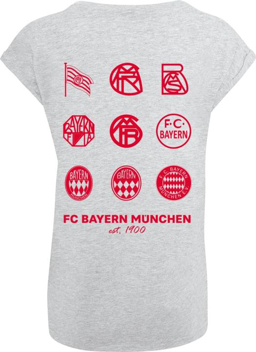 Produktbild FC Bayern München Ladies Logo Red History Extended Shoulder Tee - 116453 (XL)