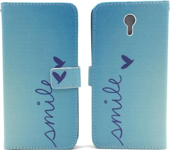Produktbild König Design Schutz Hülle für Lenovo ZUK Z1 Smile Blau Tasche Case Cover Etuis + 1 Panzer Schutz Glas (Lenovo Zuk Z1)