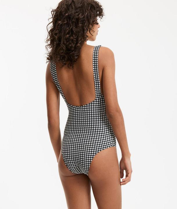 Actual product image La Redoute Collections Einteiliger Badeanzug in Vichykaro (40)