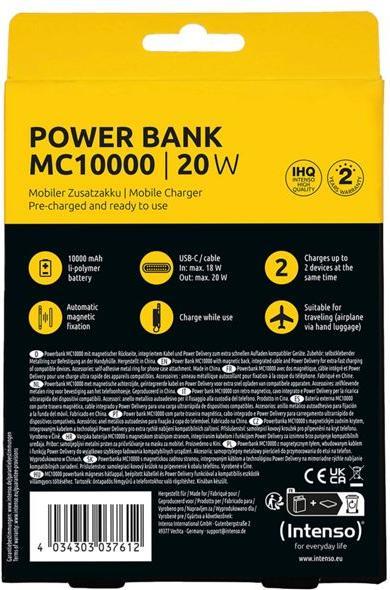 Immagine prodotto Intenso Power Bank MC10000 10000mAh schwarz (10000 mAh, 20 W)