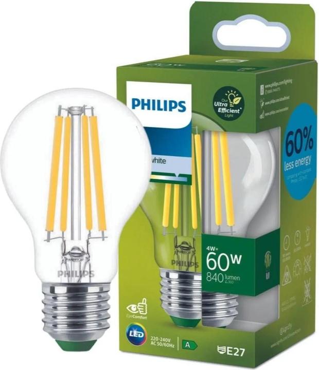 Actual product image Philips LED Classic (E27, 4 W, 840 lm, 1 x, A)