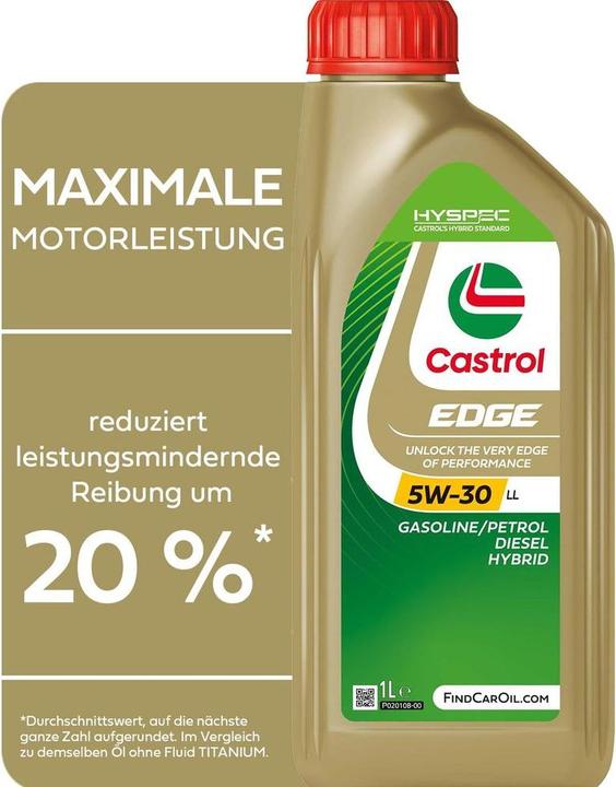 Produktbild Castrol Edge 5W-30 LL 1 L (1 l, SAE 5W-30)