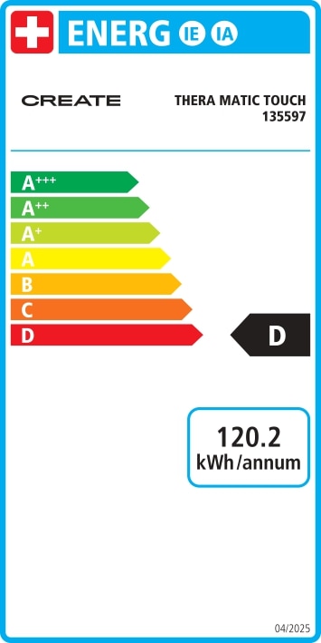 Energie-Label Create Thera Matic Touch