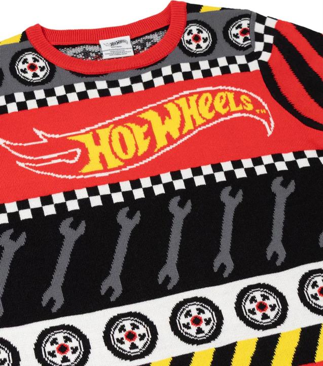 Produktbild Hot Wheels Tyre & Spanner Fairisle Pullover weihnachtliches Design (M)