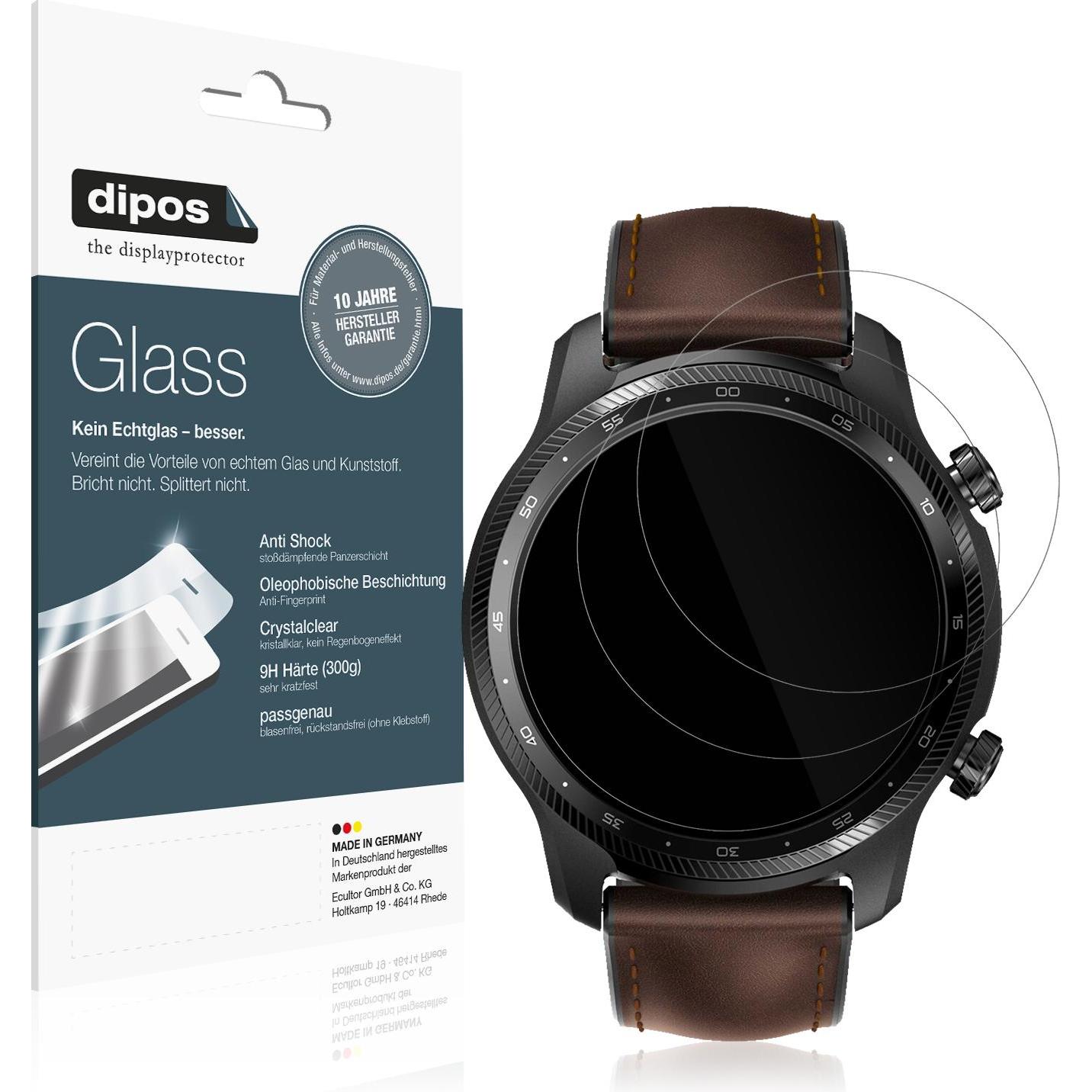 Dipos Displayschutz Anti-Shock, Smartwatch Schutzfolie, Transparent