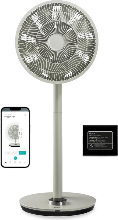 Produktbild Duux Fan with Battery Pack | Whisper Flex Smart | Stand Fan | Sage | Diameter 34 cm | Number of speeds 26 (55 dB)