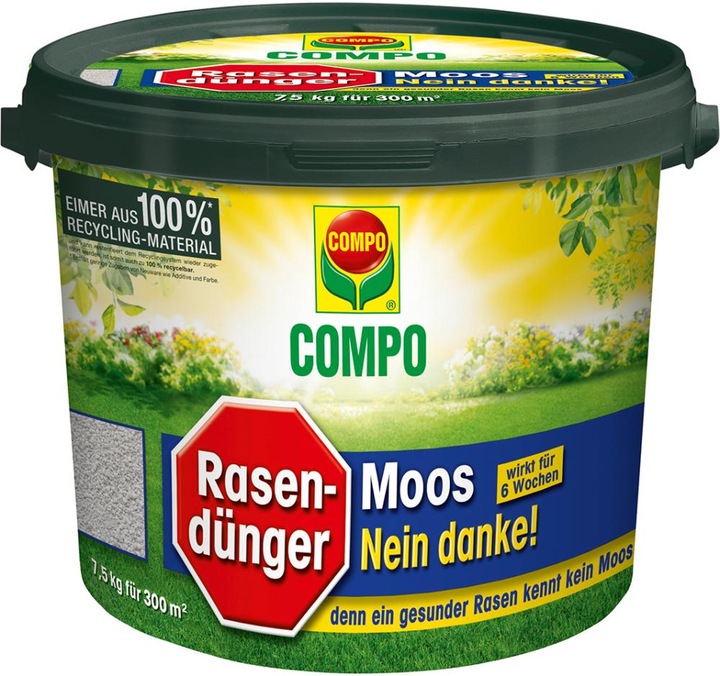 Actual product image Compo Lawn Fertiliser Moss No-Thanks Moss Killer 7.5 kg (7.50 kg, 7 l)