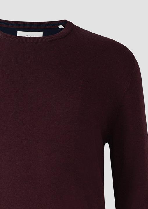 Actual product image s.Oliver Strickpullover Baumwollpullover mit Logo-Stickerei (5XL)