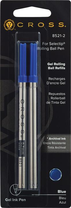 Actual product image Cross Roller refill gel 2ST blue (2 Piece, Blue, 0.70 mm)
