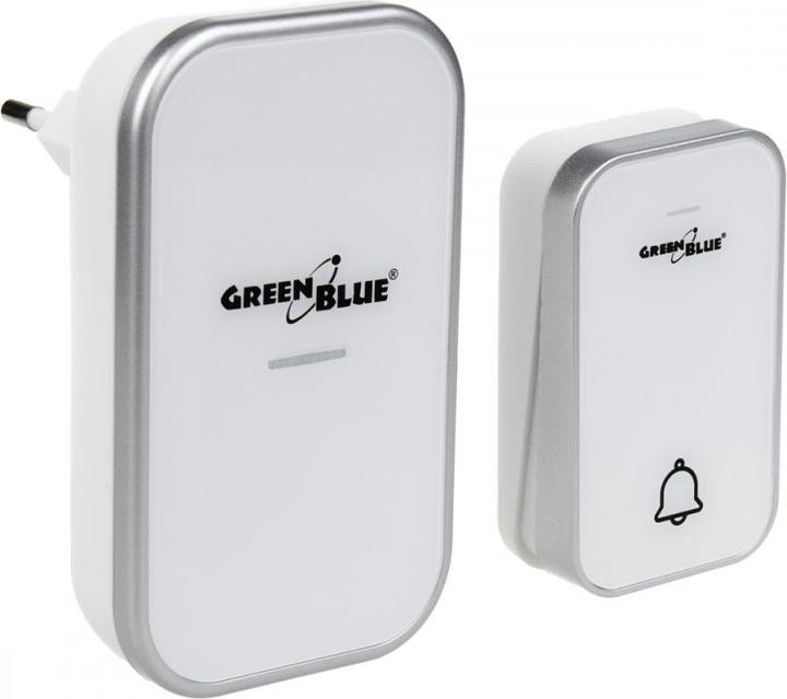 Actual product image Greenblue Dzwonek bezprzewodowy bezbateryjny kinetyczny, 38 melodii, czarny, zasięg do, IP44, GB157