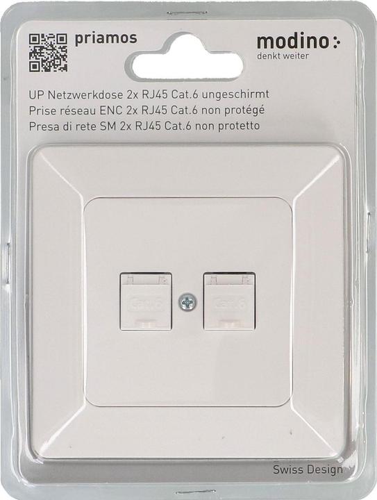 Actual product image Max Hauri priamos network 2x RJ45 Cat. 6 unshielded flush-mounted