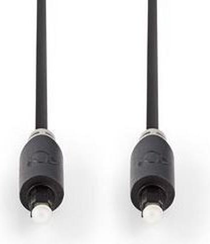 Actual product image Nedis Optical audio cable | Toslink plug | Toslink plug | 3.00 m | round | PVC | anthracite | B (3 m, Toslink cable)