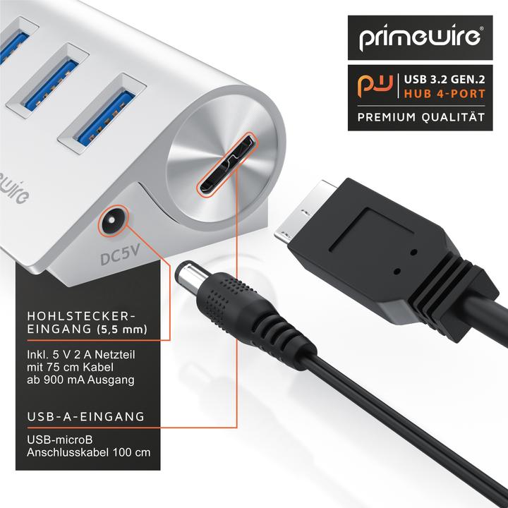Image du produit Primewire Verteiler (USB-A, 4 Ports)