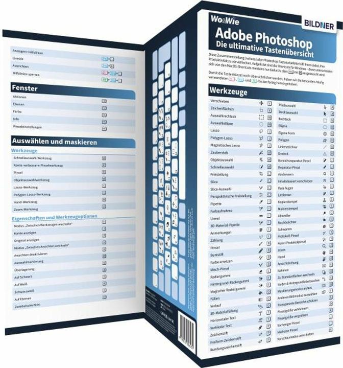 Nährwerte und Zutaten Photoshop - Die ultimative Tastenübersicht (für die Version CC = Creative Cloud) (Deutsch, Aaron Kübler, 2023)