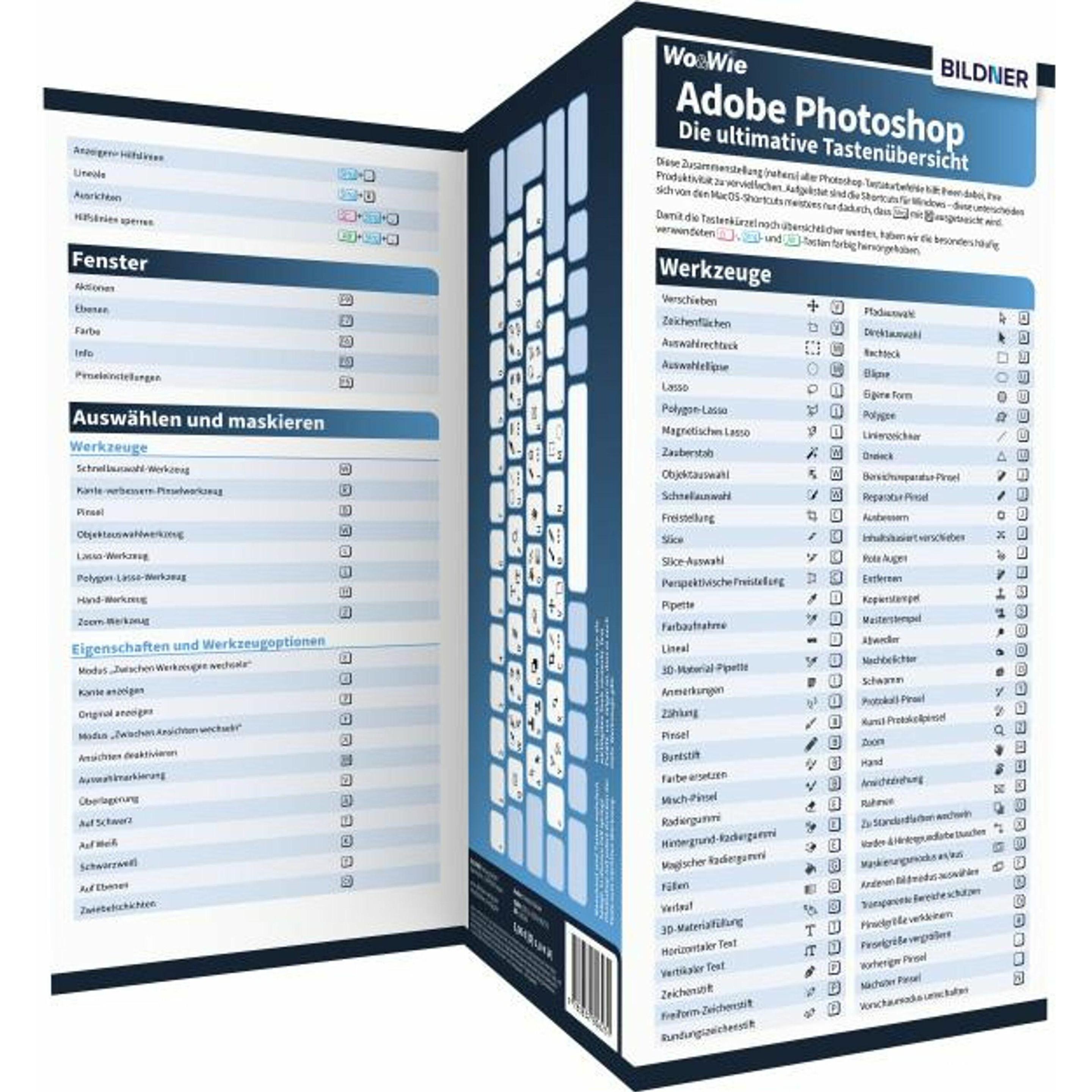 Photoshop - Die ultimative Tastenübersicht (für die Version CC = Creative Cloud), Fachbücher von Aaron Kübler