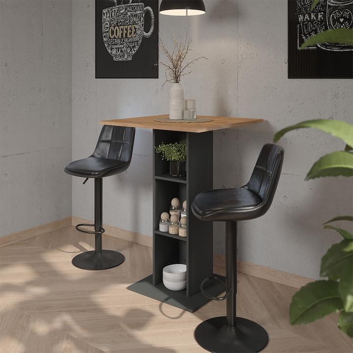 Produktbild Vicco Barhocker 2er Set Sena, Schwarz, 38.5 x 86 cm