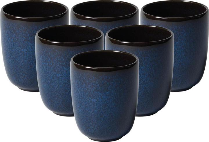 Villeroy & Boch Multipack Lave bleu Becher ohne Henkel - 6 Stück (400 ml, 6 x)