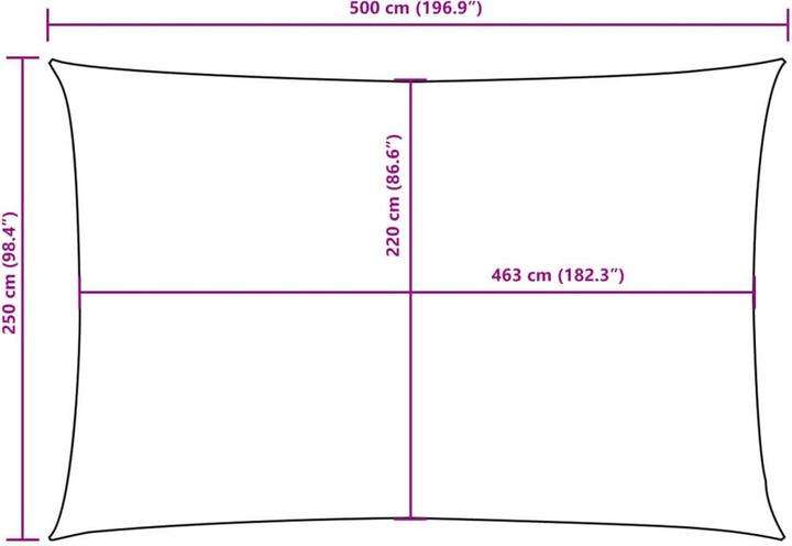 Produktbild vidaXL Sonnensegel (250 x 500 cm)