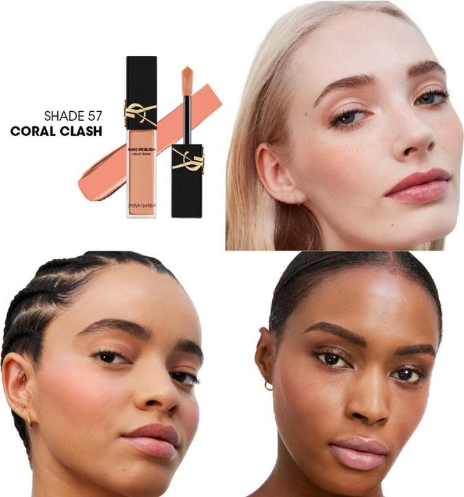 Actual product image Yves Saint Laurent Liquid Blush 57 Coral Clash (Coral Clash)