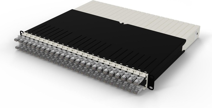 Actual product image PATCHBOX one / 8RU / Cat 6A, STP, 0.8 m, yellow (STP, CAT6a, 0.80 m)