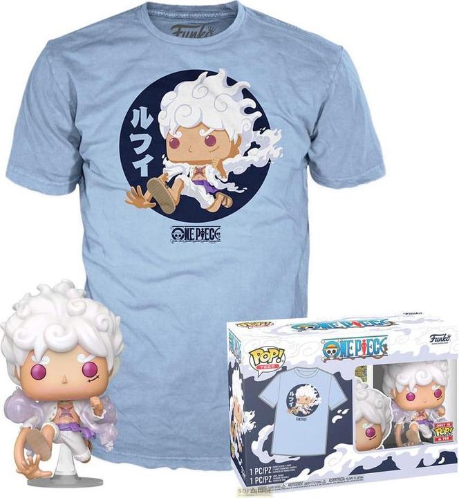 Immagine prodotto Funko One Piece POP! & Tee Vinyl Figur & T-Shirt Set Luffy Fifth Gear Grösse M