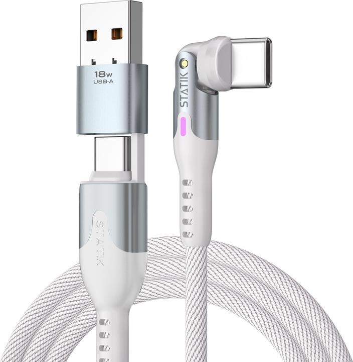 Statik PowerPivot Pro - USB-C-auf-USB-C-Kabel 1 m, nylongeflochten (1 m, USB 2.0, 100 W)