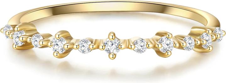 Actual product image Glanzstücke München Ladies Sterling Silver Cubic Zirconia Yellow Gold - 30450 (54, 925 Silver)
