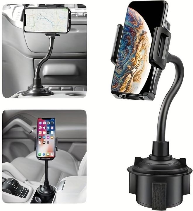 PhoneLook Unversal Smartphone Halterung handsfree für im Auto für Getränkehalter flexibler Arm
