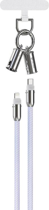 Produktbild Devia Kabel Lanyard 2in1 PD USB-C - Lightning 1,2 m 27W lila (1.20 m, USB 3.2 Gen 1, 27 W)