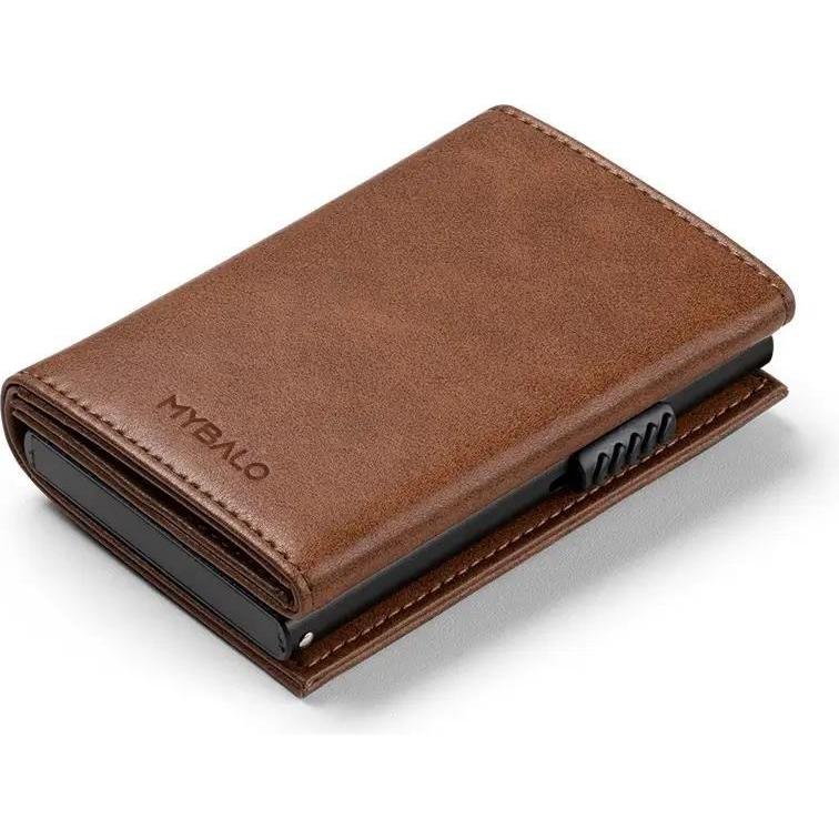 Mybalo, Portafoglio, Carryx skládací peněženka s výsuvným držákem na karty, Brown, Marrone