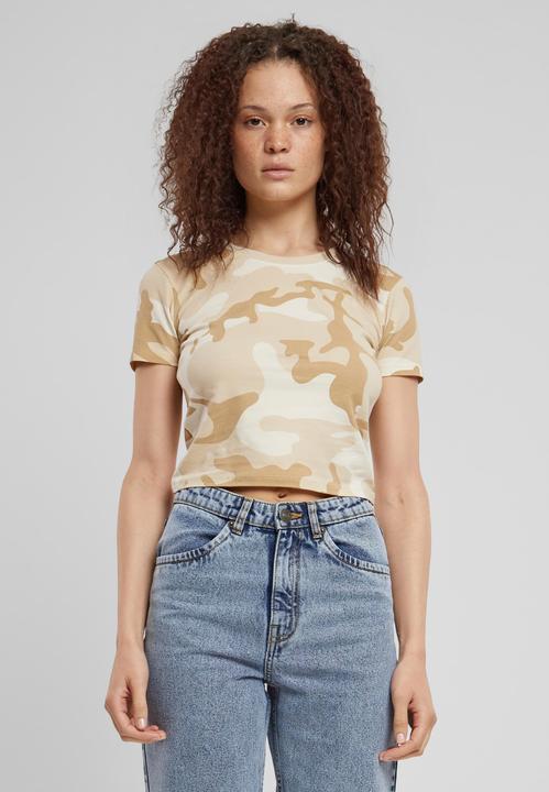 Actual product image Urban Classics Ladies Cropped Camo Tee - 137885 (4XL)