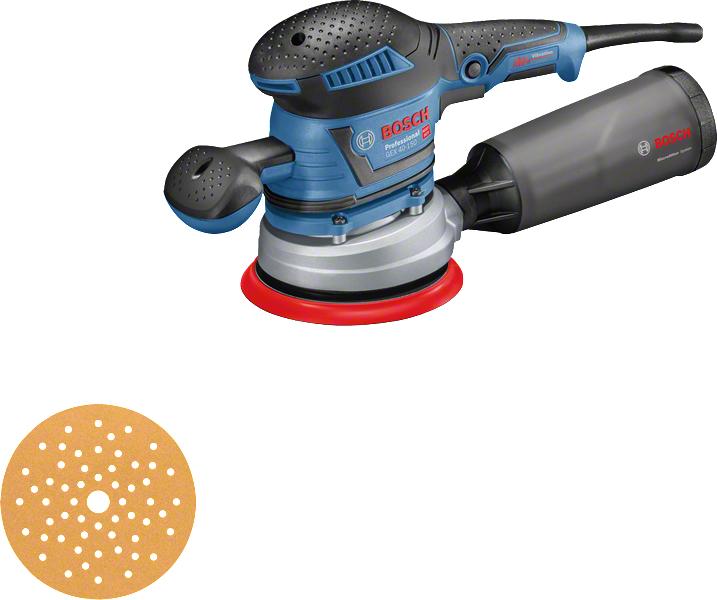 Produktbild Bosch Professional Exzenterschleifer GEX 40-150 mit 1 x Mehrlochschleifblatt C470 (Exzenterschleifer, 400 W)