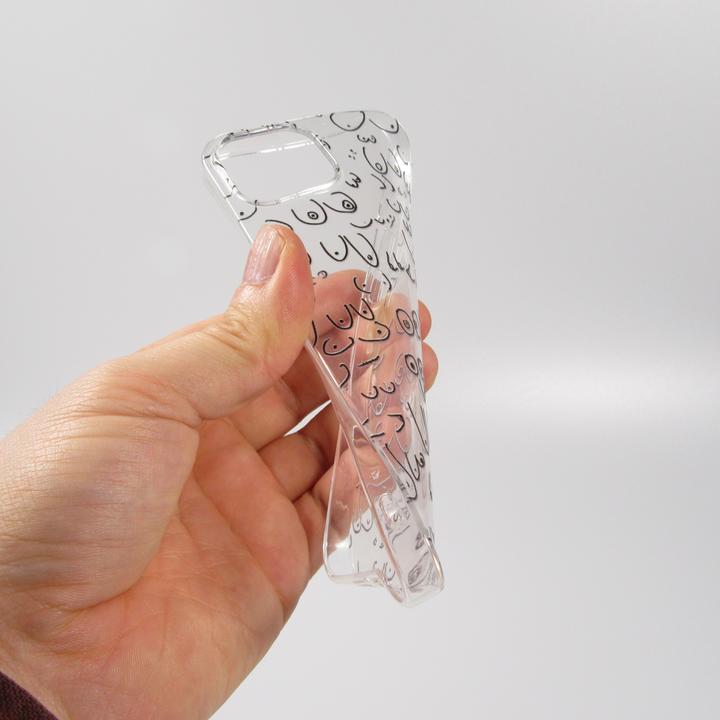 Actual product image PhoneLook Cover it Silicone Cover Funny Cartoon Breasts Tattoo (Apple iPhone 13 Pro Max)