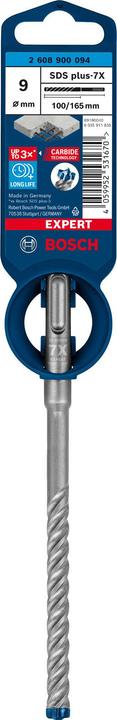 Productafbeelding Bosch Professional Zubehör Expert SDS plus-7X klopboormachine, 9 x 100 x 165 mm (9 millimeter)